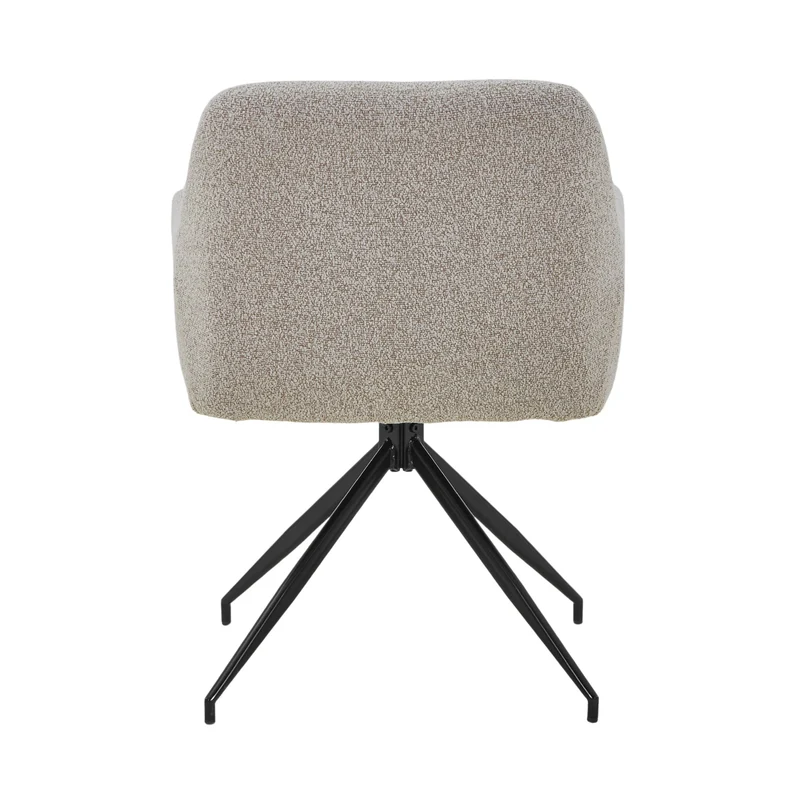 Ofelia Esszimmerstuhl - Beige Boucle mit 360 Grad Drehfunktion