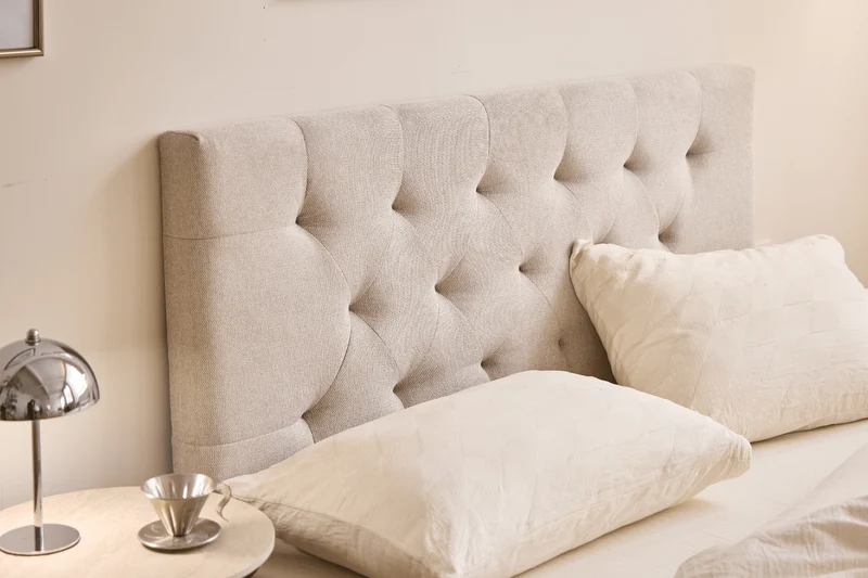 Nia Kopfteil 180x63 cm aus beigem Textil