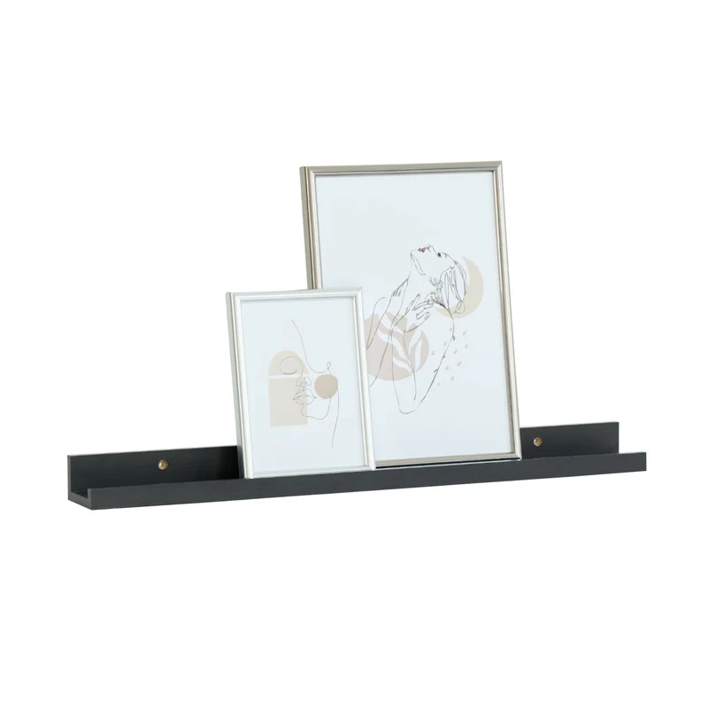 Emmie Bilderregal schwarz 60x7 cm
