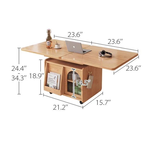 Beweglicher und anhebbarer Couchtisch