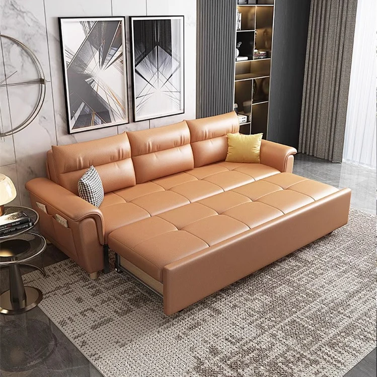 Umwandelbares Schlafsofa mit Stauraum und Taschen
