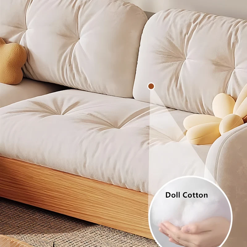 Ausziehbare Lounge-Chaise und Sofa von Japandi mit Stauraum darunter