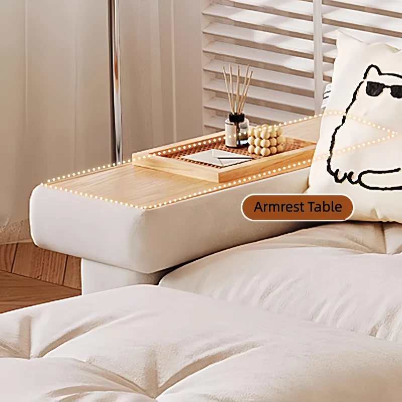 Ausziehbare Lounge-Chaise und Sofa von Japandi mit Stauraum darunter