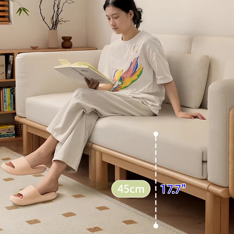 Japandi-Sofabett aus Massivholz