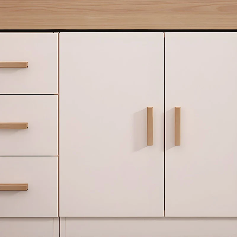 Kinder-Hochbett aus Holz mit kleinem ausziehbarem Schreibtisch sowie Kleiderschrank und Aufbewahrungsschrank