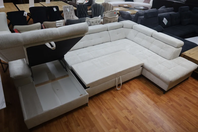 Sofa Couch Wohnlandschaft +Seiten teile wechselbar +Cordstoff