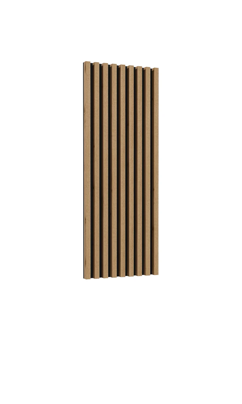 Wohnwand Paneel klein mit Lamellen (aus Set) +Waton Eiche