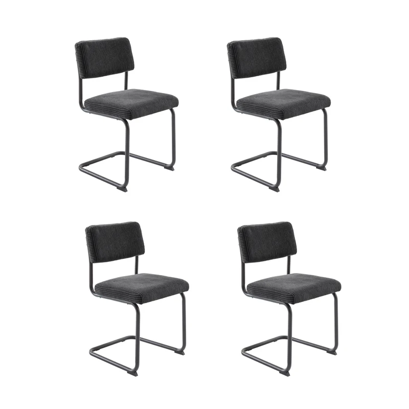4er Set Freischwinger anthrazit - ADDA