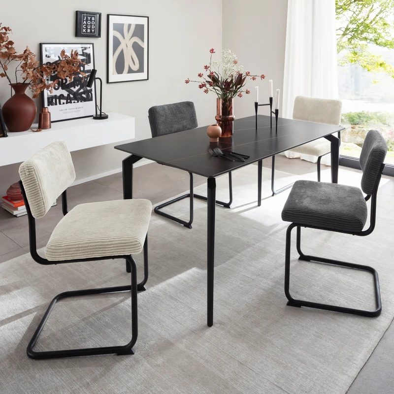 4er Set Freischwinger anthrazit - ADDA