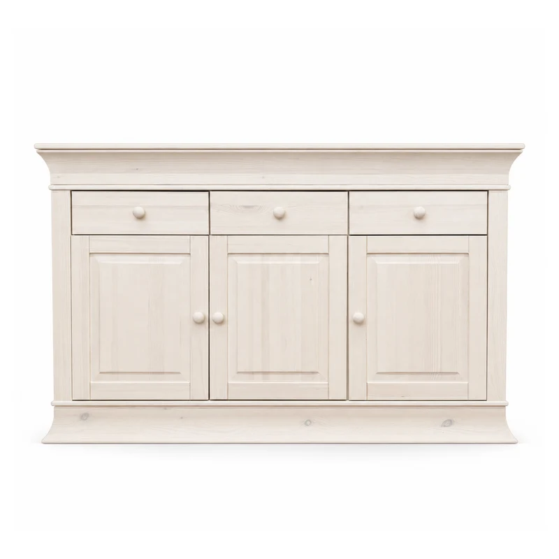 Sideboard Kiefer massiv weiß Landhausstil - Boston