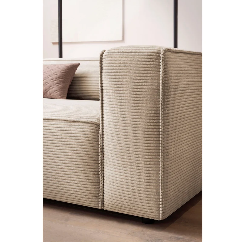 3-Sitzer XXL Sofa Piara Cordbezug hellbeige