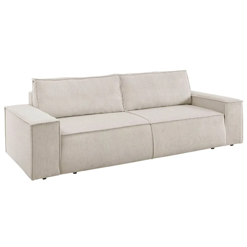3-Sitzer Schlafsofa Cord hellbeige - Sherwood