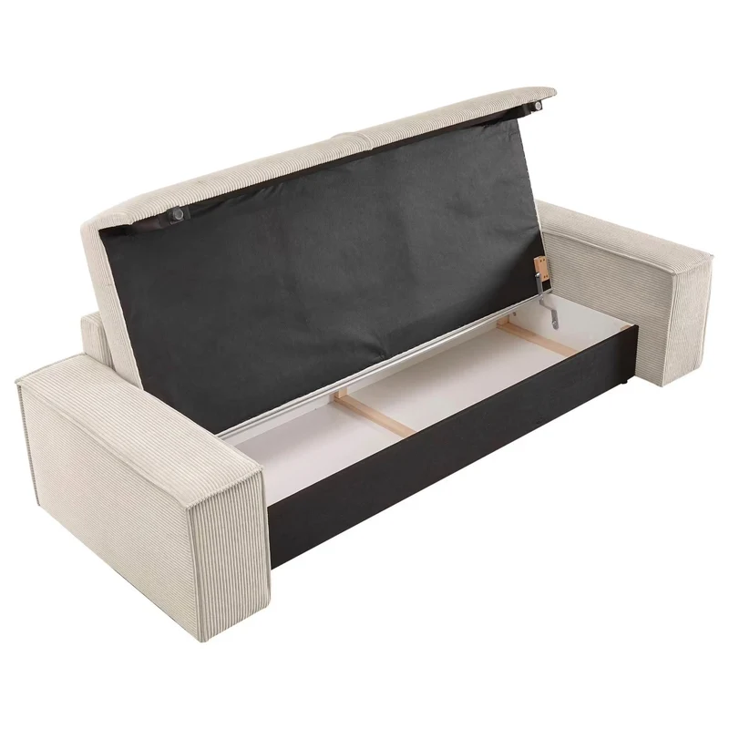 3-Sitzer Schlafsofa Cord hellbeige - Sherwood