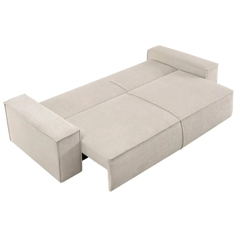 3-Sitzer Schlafsofa Cord hellbeige - Sherwood