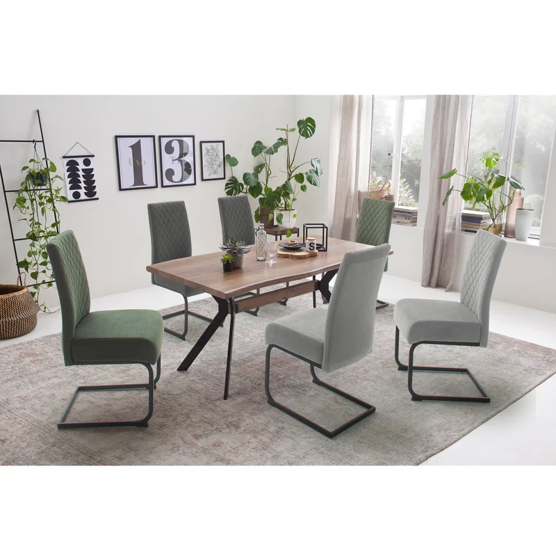 Freischwinger 2er-Set Chenille-Optik - Derry
