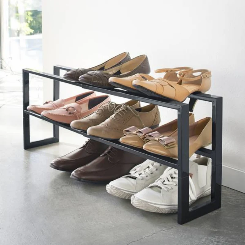 LINE Schuhregal ausziehbar - Schwarz