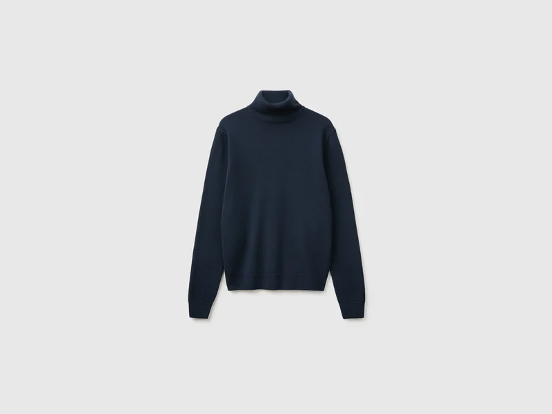 Rollkragenpullover aus 100 % Merinowolle