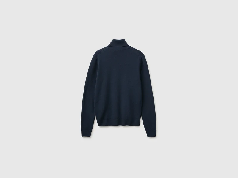 Rollkragenpullover aus 100 % Merinowolle