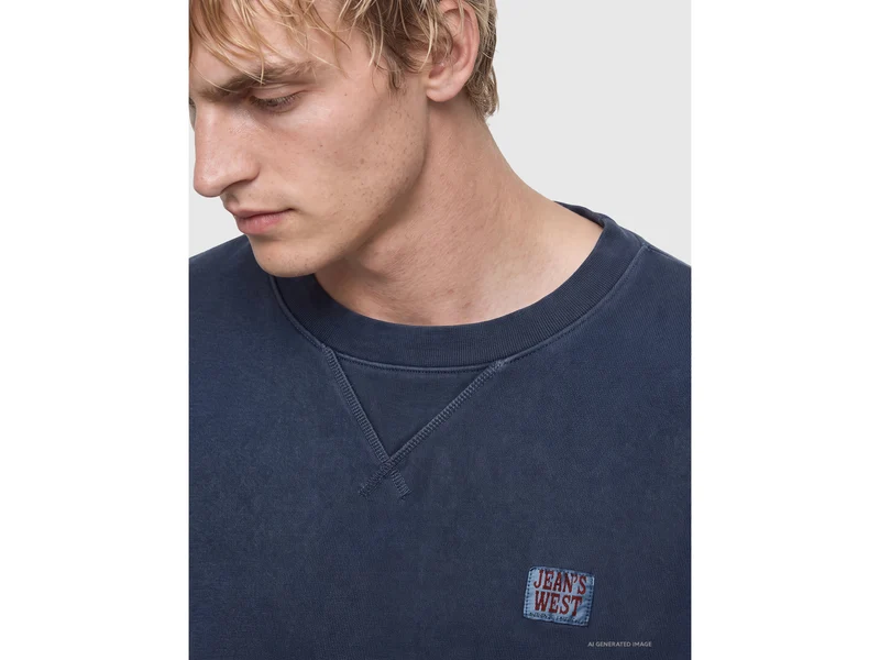 Sweatshirt mit Rundhalsausschnitt im Vintage-Stil