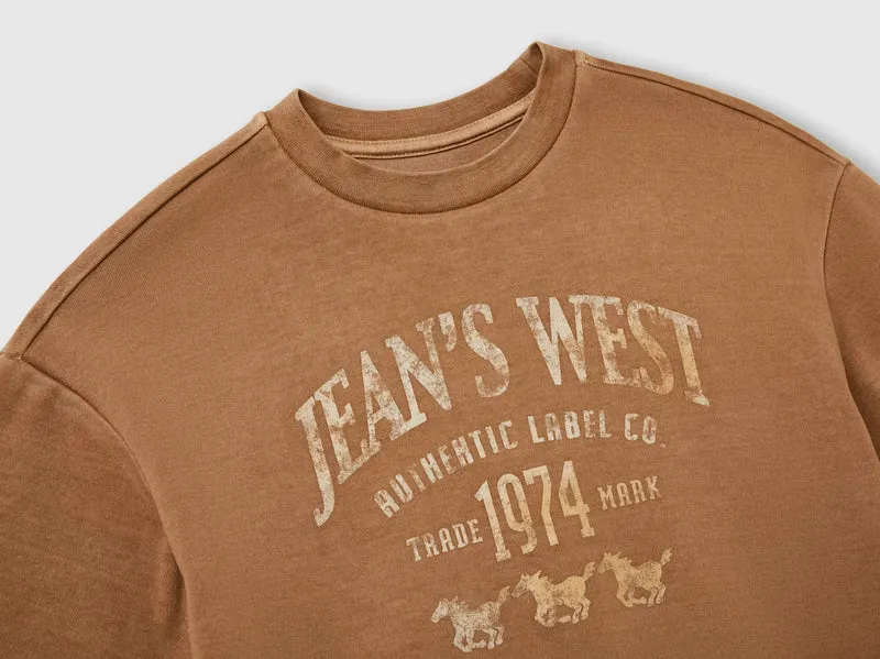 Vintage-T-Shirt mit Western-Print