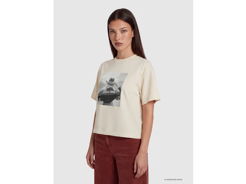 Lässiges T-Shirt mit Western-Print