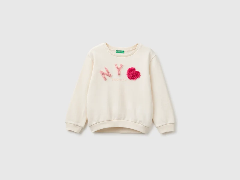Sweatshirt mit Blütenblatt-Applikation
