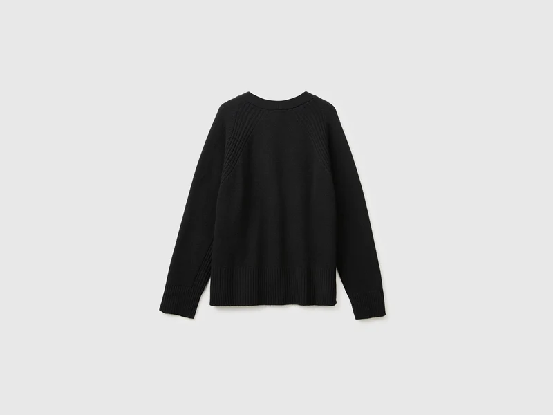 Oversize-Strickjacke aus Wollmischung