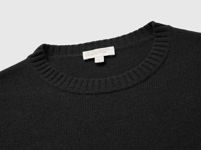 Kastenförmiger Pullover aus Wollmischung