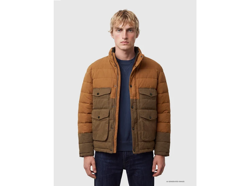 Schwere Jacke mit Samtdetails
