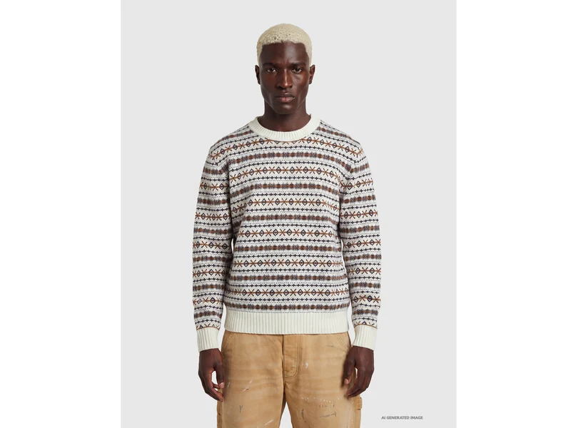 Wollmischung Jacquardpullover