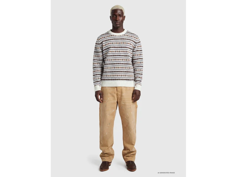 Wollmischung Jacquardpullover