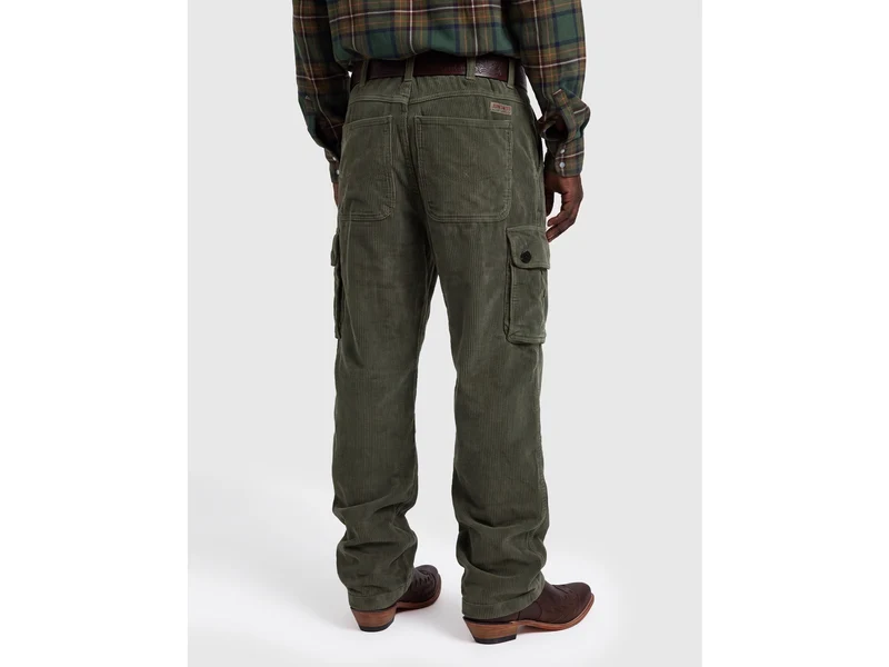 Cargohose aus Samt im Used-Look