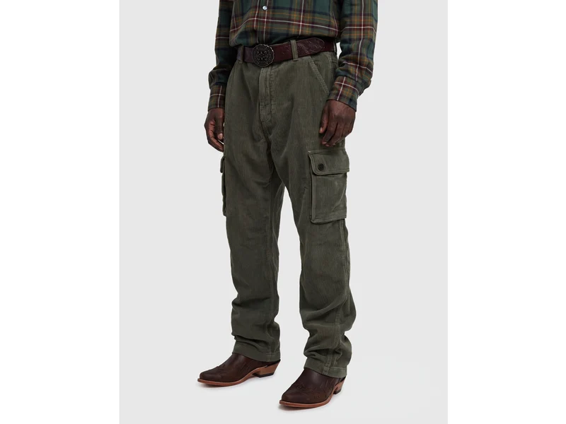 Cargohose aus Samt im Used-Look