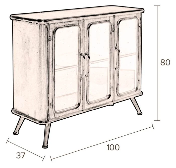 Vintage Metall Sideboard DENZA von DutchBone