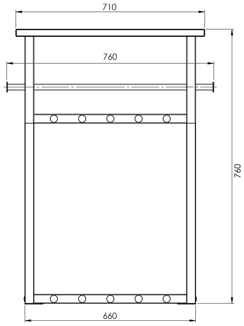 Garderobe Wandgarderobe RIZZOLI Weiß mit Ablage aus Eiche, von Spinder