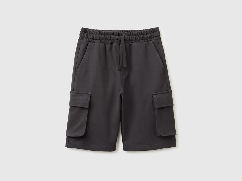 Fleece-Bermudas mit Taschen