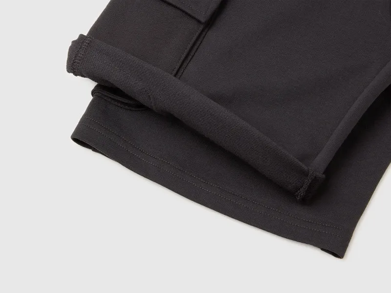 Fleece-Bermudas mit Taschen