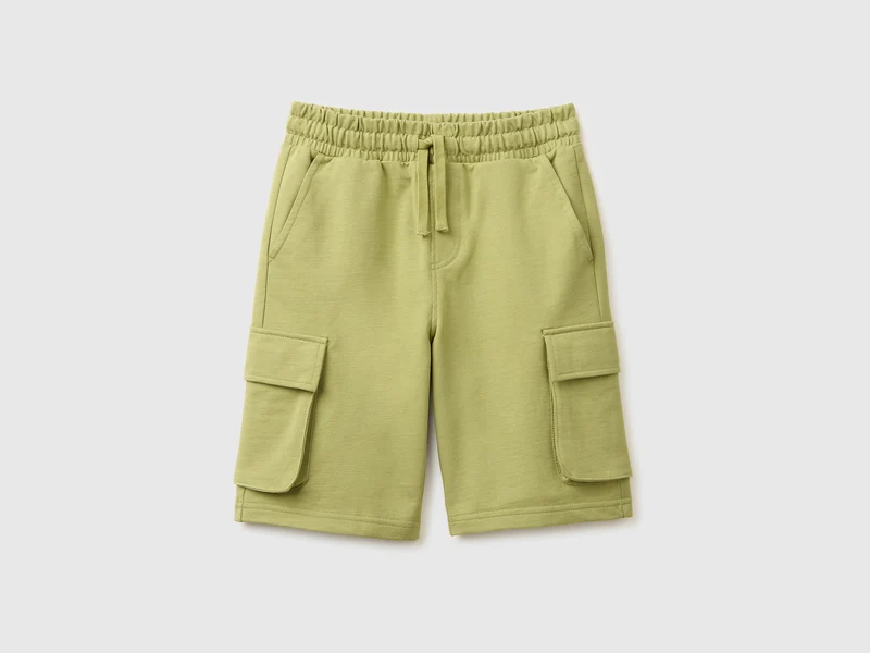 Fleece-Bermudas mit Taschen