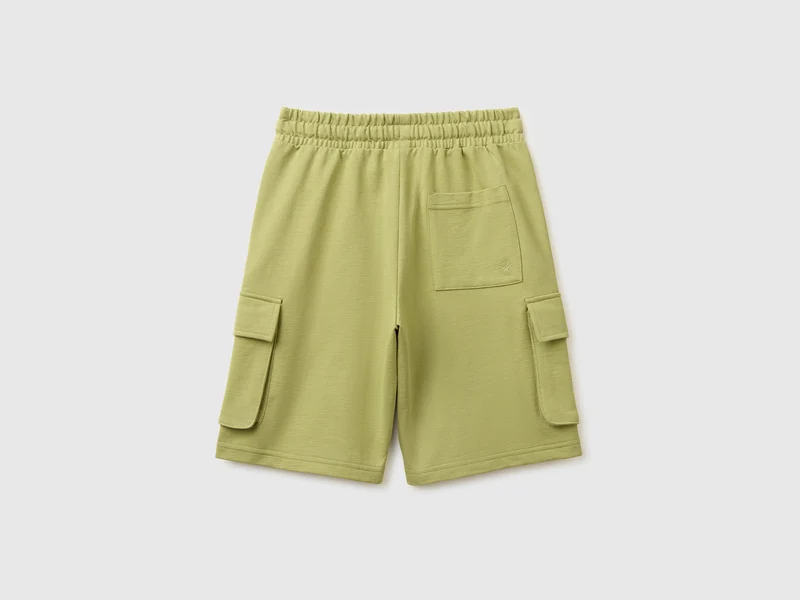 Fleece-Bermudas mit Taschen