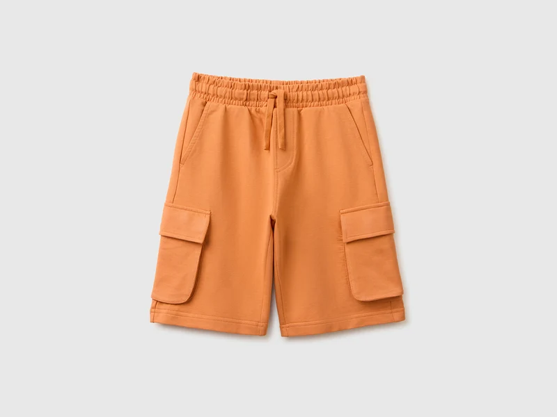Fleece-Bermudas mit Taschen