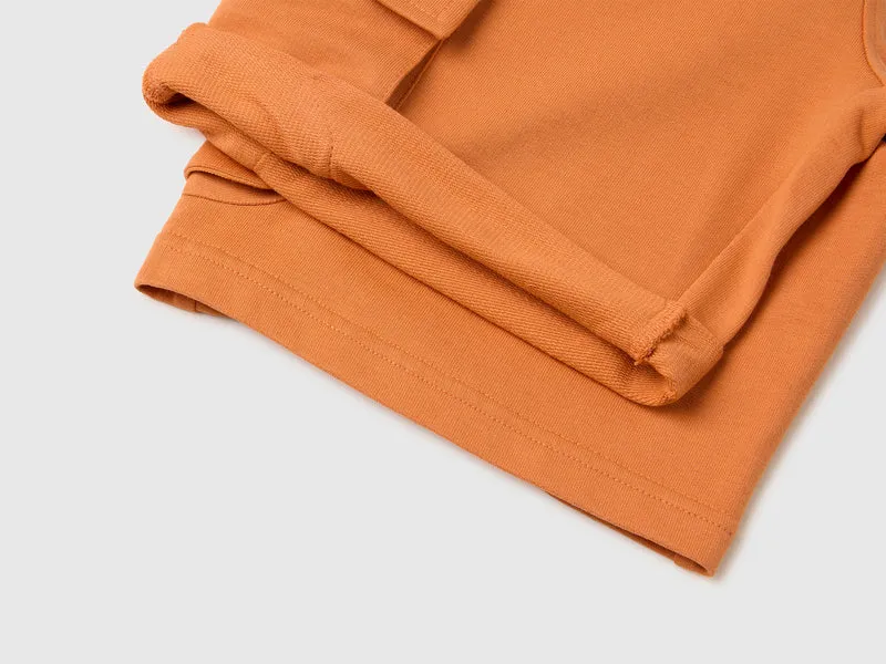 Fleece-Bermudas mit Taschen