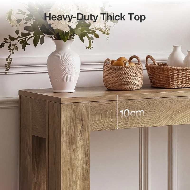 Tribesigns 105 cm Landhaus-Konsolentisch, Schmaler Holz-Flurtisch für Eingangsbereich & Sofa