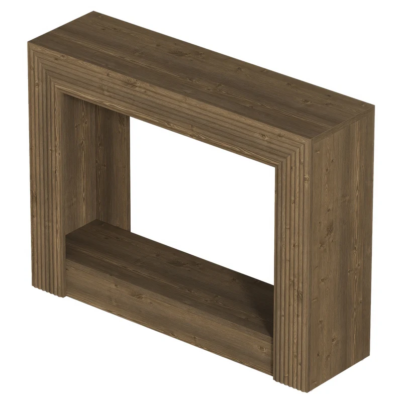 Tribesigns Konsolentisch Landhausstil 105 cm, Schmaler Flurtisch mit 2 Ablagen