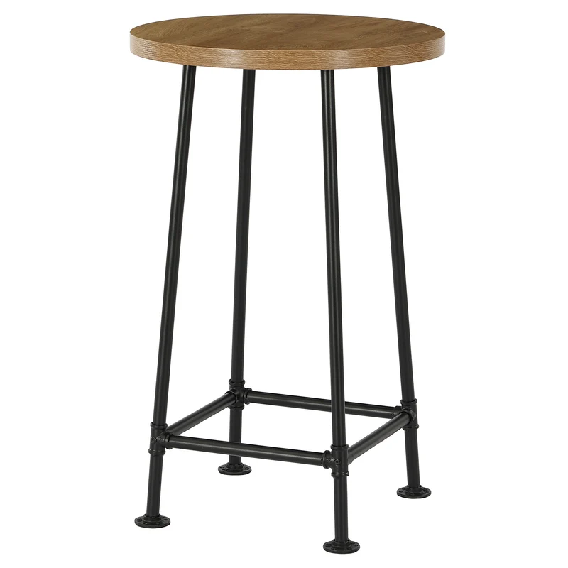 Tribesigns Bartisch Rund 95 cm Hoch, Industrial Stehtisch mit Metall-Fußstütze