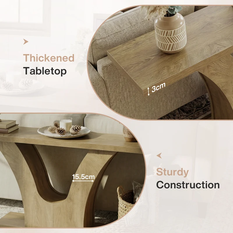 Tribesigns Konsolentisch 160 cm schmal mit V-Gestell, Flurtisch modern für Eingangsbereich & Wohnzimmer