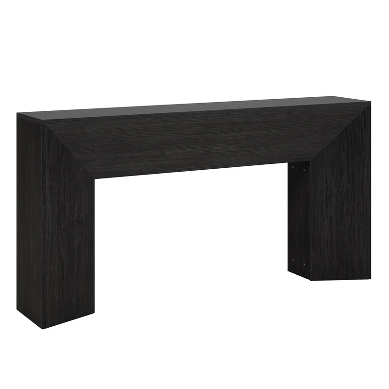 Konsolentisch 160 cm, extra langer schmaler Holztisch für Flur, hinter Sofa, Wohnzimmer und Eingang