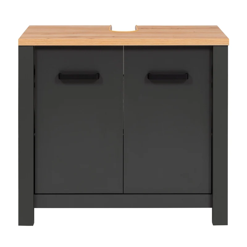 Waschbeckenunterschrank Veneto in Anthrazit mit Artisan Eiche Optik
