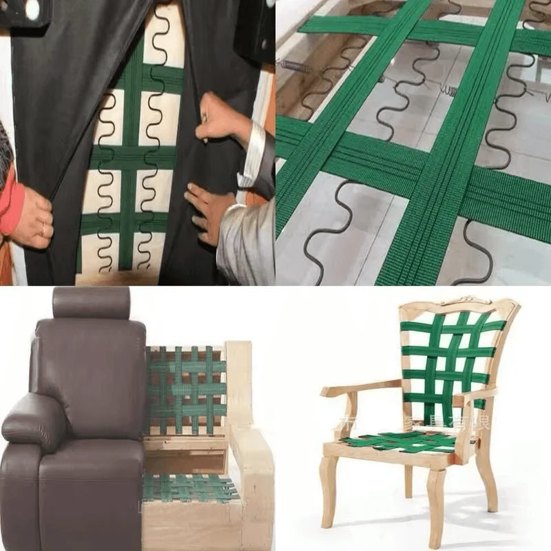 Elastic Furniture Strap Upholstery Latex Tape for Sofa & Chair Repair