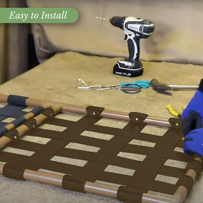 Chair Vinyl Strap DIY Repair Kit 20 Rivets for Lawn Patio Chairs