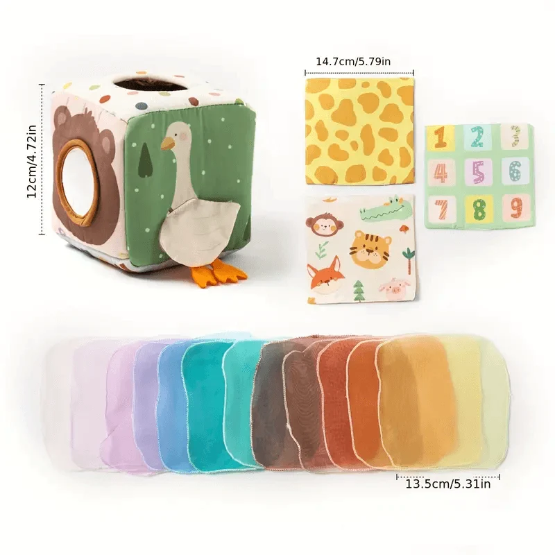 Montessori Tissue Box Toy – Sensory & Educational Play for Babies